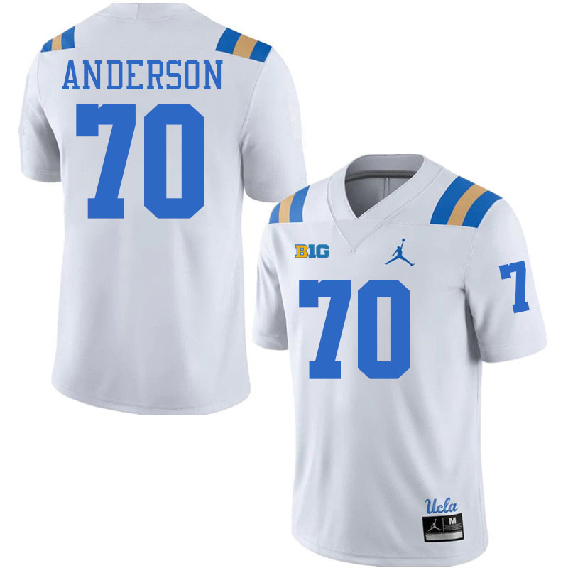 Alec Anderson UCLA Jersey,UCLA Bruins #70 Alec Anderson Jersey Youth College Football Uniforms-White